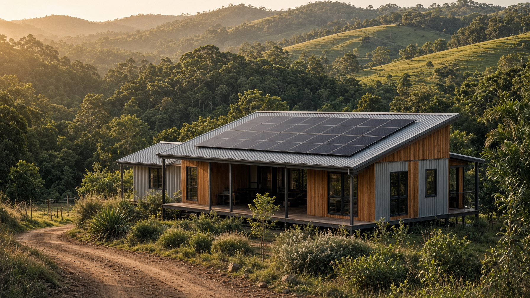 Northern Rivers homestead with a full solar array